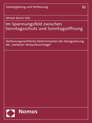 cover image of Im Spannungsfeld zwischen Sonntagsschutz und Sonntagsöffnung